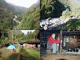 
The trail from Gyalche Kharka (2990m) took 30 minutes to descend to the Rolwaling Chu and the Dongang Kharka (2800m). While waiting for the porters to arrive, I sat next to a small fire in a small makeshift hut. It rained again in the afternoon, but cleared off by the next morning, with a cooler overnight temperature of 8C.
